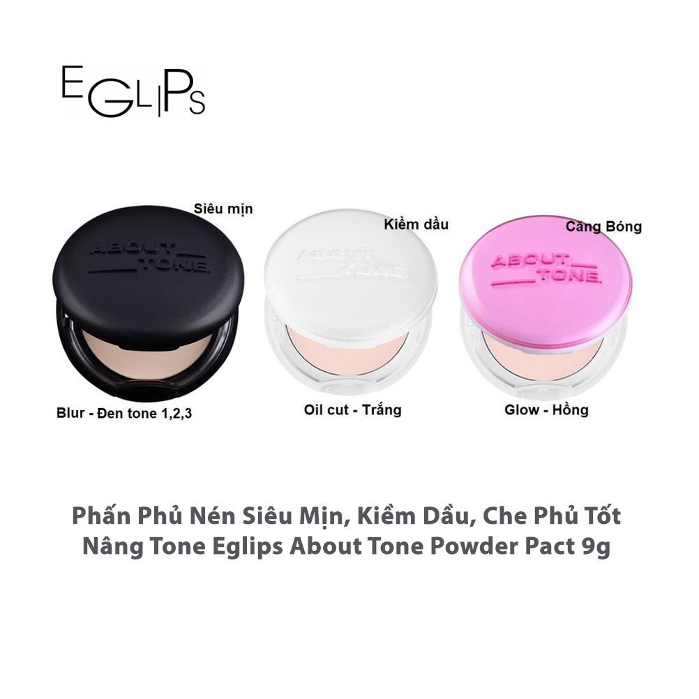 Phấn Phủ Nén Hàn Quốc Eglips About Tone Blur Powder Pact 8g Mẫu Mới