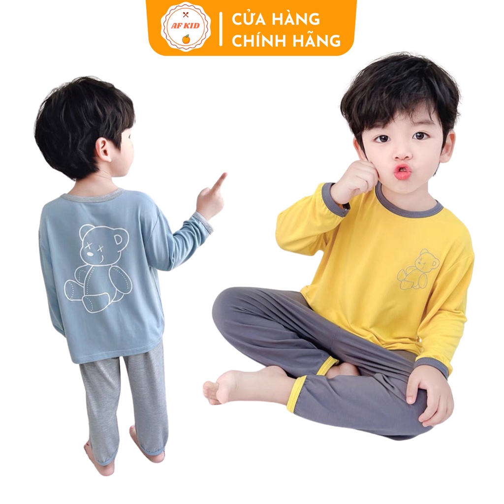 Bộ quần áo trẻ em 7-27kg dài tay Minky Mom Gấu Bông X cho bé trai bé gái, vải thun lạnh cao cấp siêu co giãn và mềm mịn