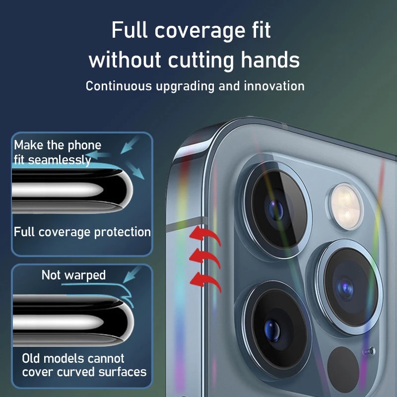 Miếng Dán Bảo Vệ Toàn Màn Hình Chống Trầy 2 Trong 1 Cho iPhone 13 12 Pro Max