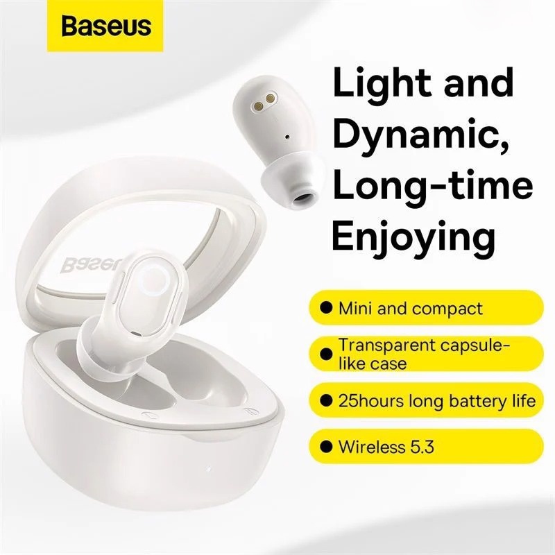 Tai Nghe Không Dây Baseus Bowie WM02 True Wireless Earphones (Bluetooth V5.3, 25h sử dụng, Kích thước nhỏ gọn, Thời Tran