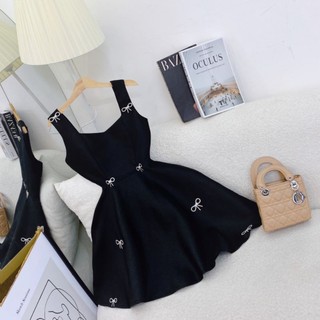 ĐẦM 2 DÂY HỞ NƠ LƯNG ĐÍNH ĐÁ NƠ THÂN
