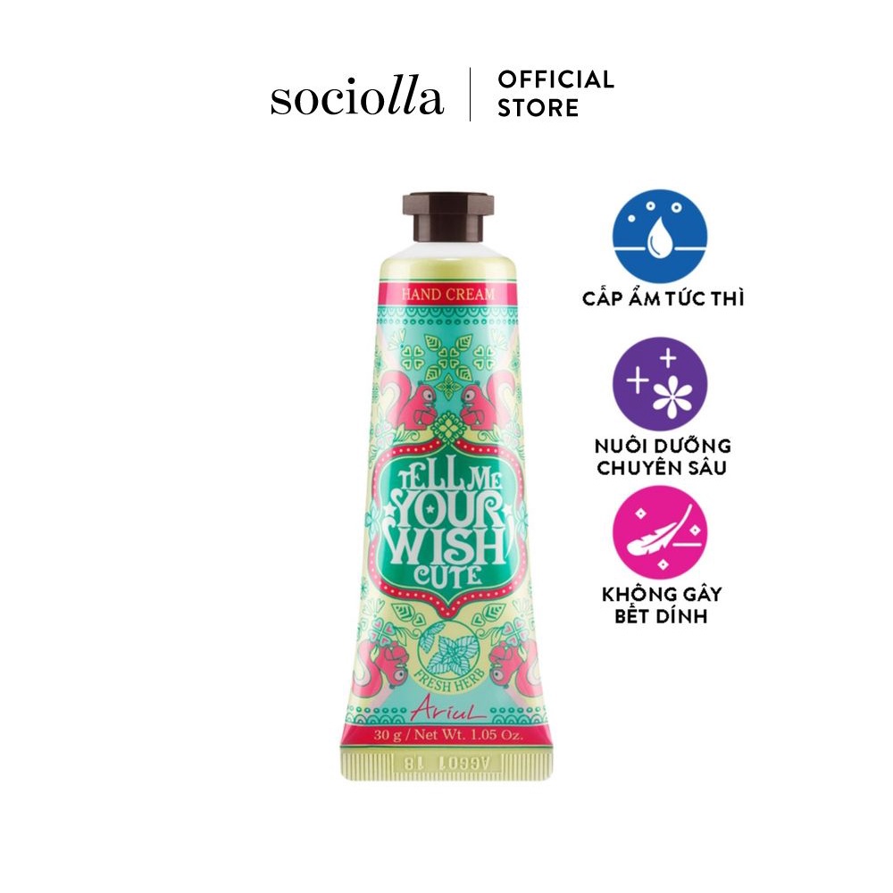 Kem Dưỡng Da Tay Chiết Xuất Mật Ong Ariul Tell Me Your Wish Hand Cream 30g