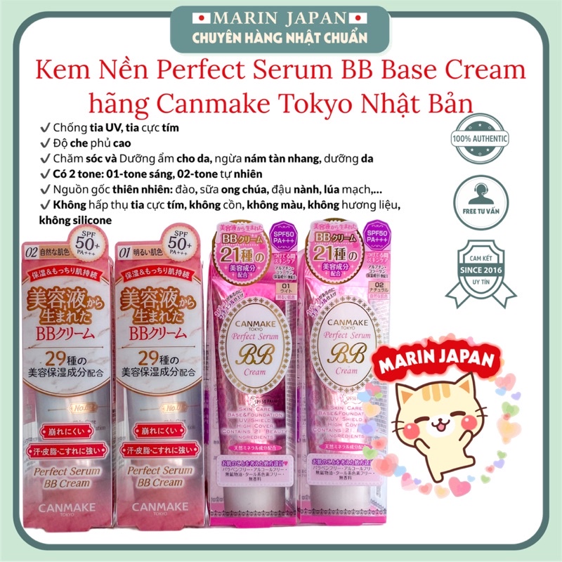 Kem Nền Perfect Serum BB Cream hẵng Canmake Tokyo Nhật Bản