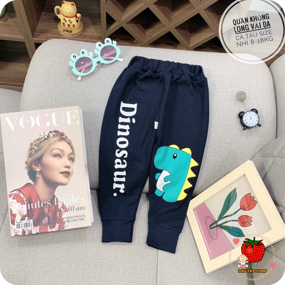 Quần nỉ bông cao cấp thu đông dày mềm mịn Hàn Quốc dành cho bé trai bé gái siêu đẹp từ 8 - 20kg DT6262