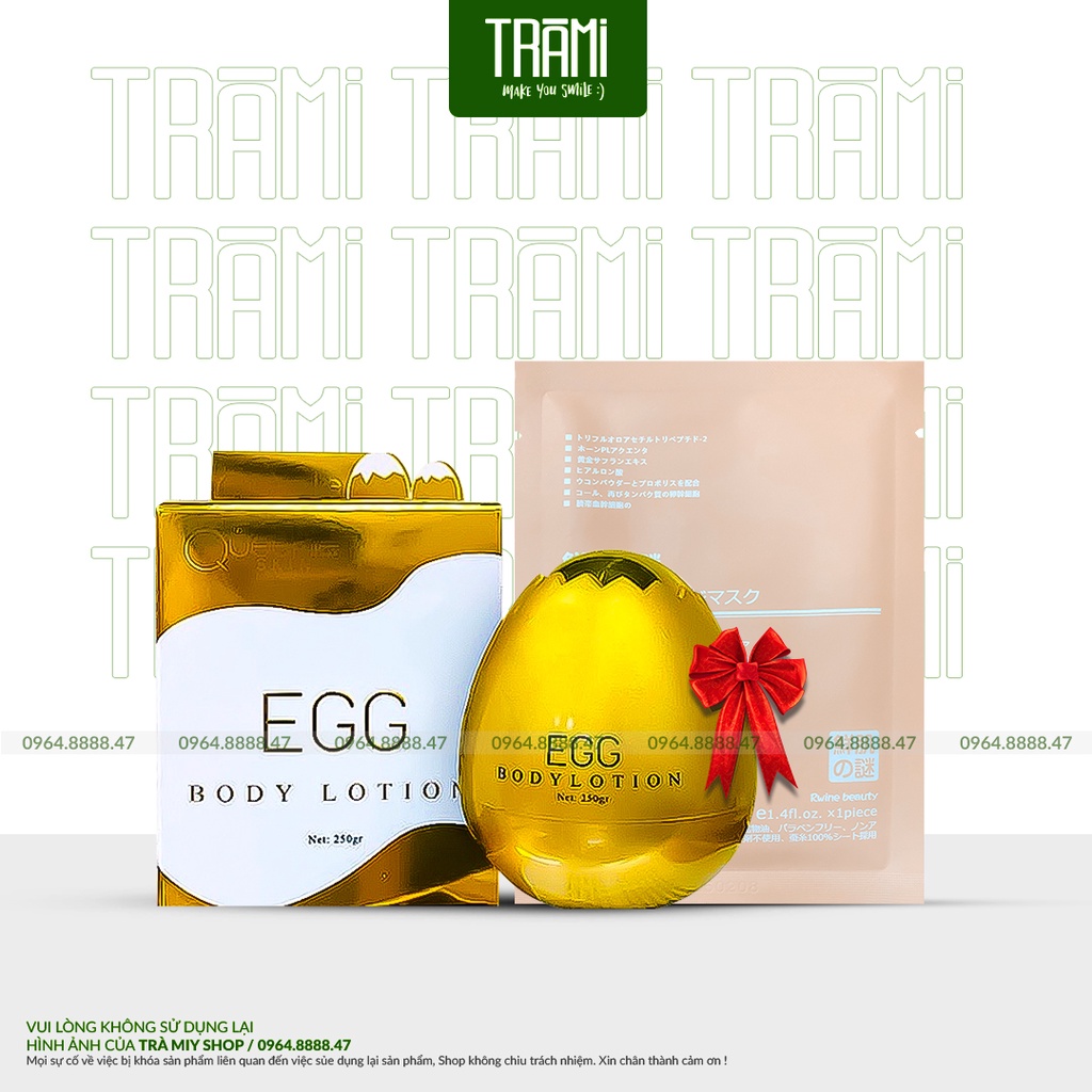 Kem Trắng Da,Dưỡng Ẩm Body Trứng Vàng Queenie Skin 250 gram.