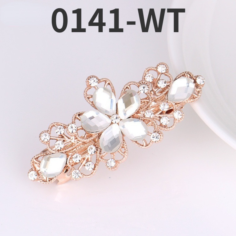 Kẹp Tóc Hình Hoa Đính Đá Pha Lê 6cm Phong Cách Hàn Quốc Dễ Phối Đồ Thời Trang Cho Nữ