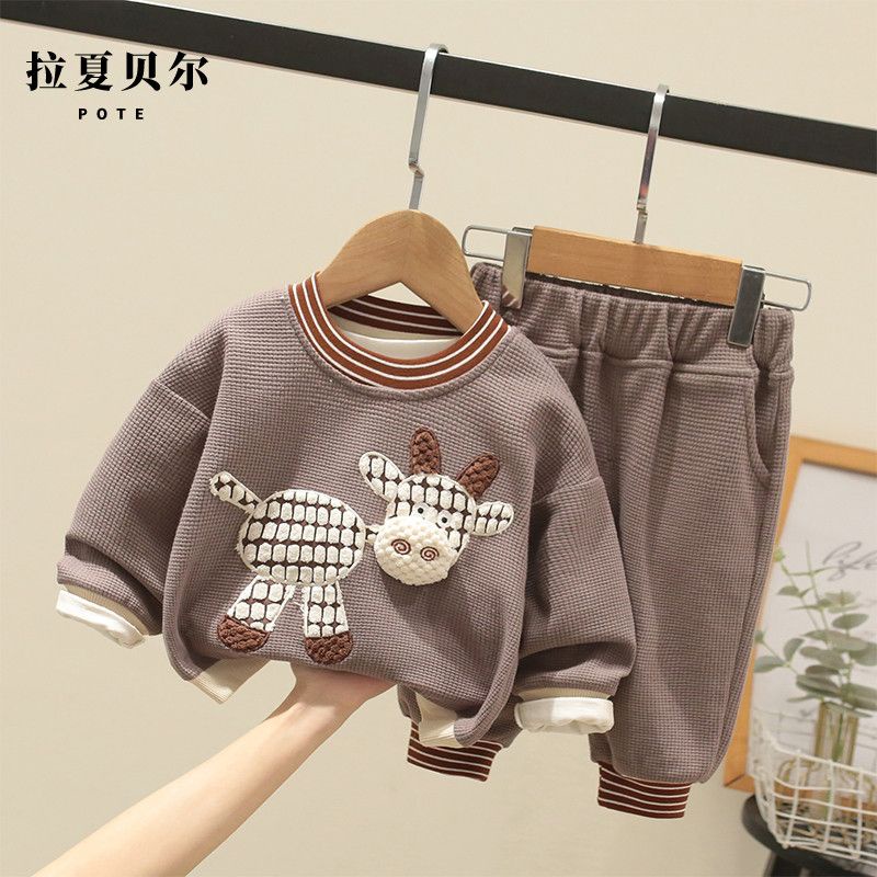 Bộ Đồ Thời Trang Xuân Thu 2022 Gồm Áo Sweater Tay Dài Và Quần Dài Cho Bé Trai / Gái