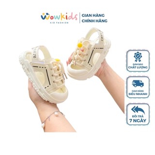 Sandal cho bé trai, bé gái quai dán dây rút, dép quai hậu chống vấp trơn trượt da pu full box