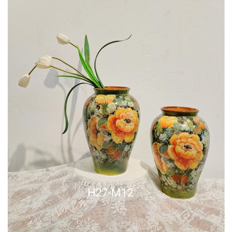 Lọ hoa vẽ tay- lọ hoa Bát Tràng