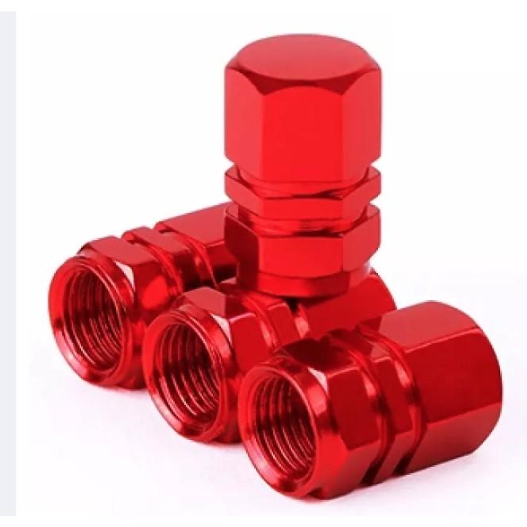 Bộ 4 nắp chụp chân van, đầu vòi xe hơi, nắp đậy van xe máy, ô tô