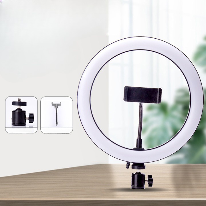 Đèn Livestream size 26 33cm  kèm chân cao 2.1m, 3 chế độ sáng  - Hỗ trợ chụp ảnh, make up, quay video tiktok, lives