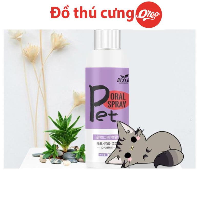 Orgo- Xịt vệ sinh khử mùi hôi răng miệng cho chó mèo ORAL SPRAY PET 120ml hôi mồm
