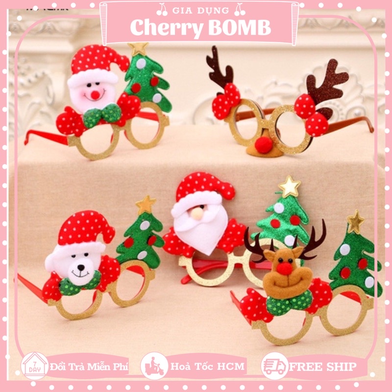 Mắt Kính Hình Noel Dễ Thương Cho Bé - Gọng Kính Hình Ông Già Tuyết Phụ Kiện Trang Trí Giáng Sinh Cute