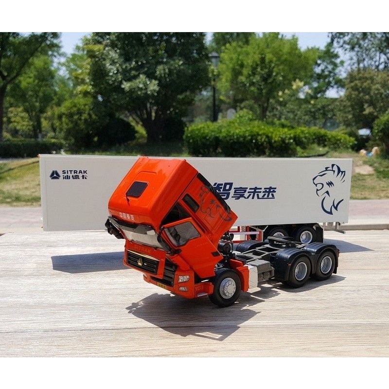 Xe Mô Hình Container sinotruk MAN hợp Kim 1:36