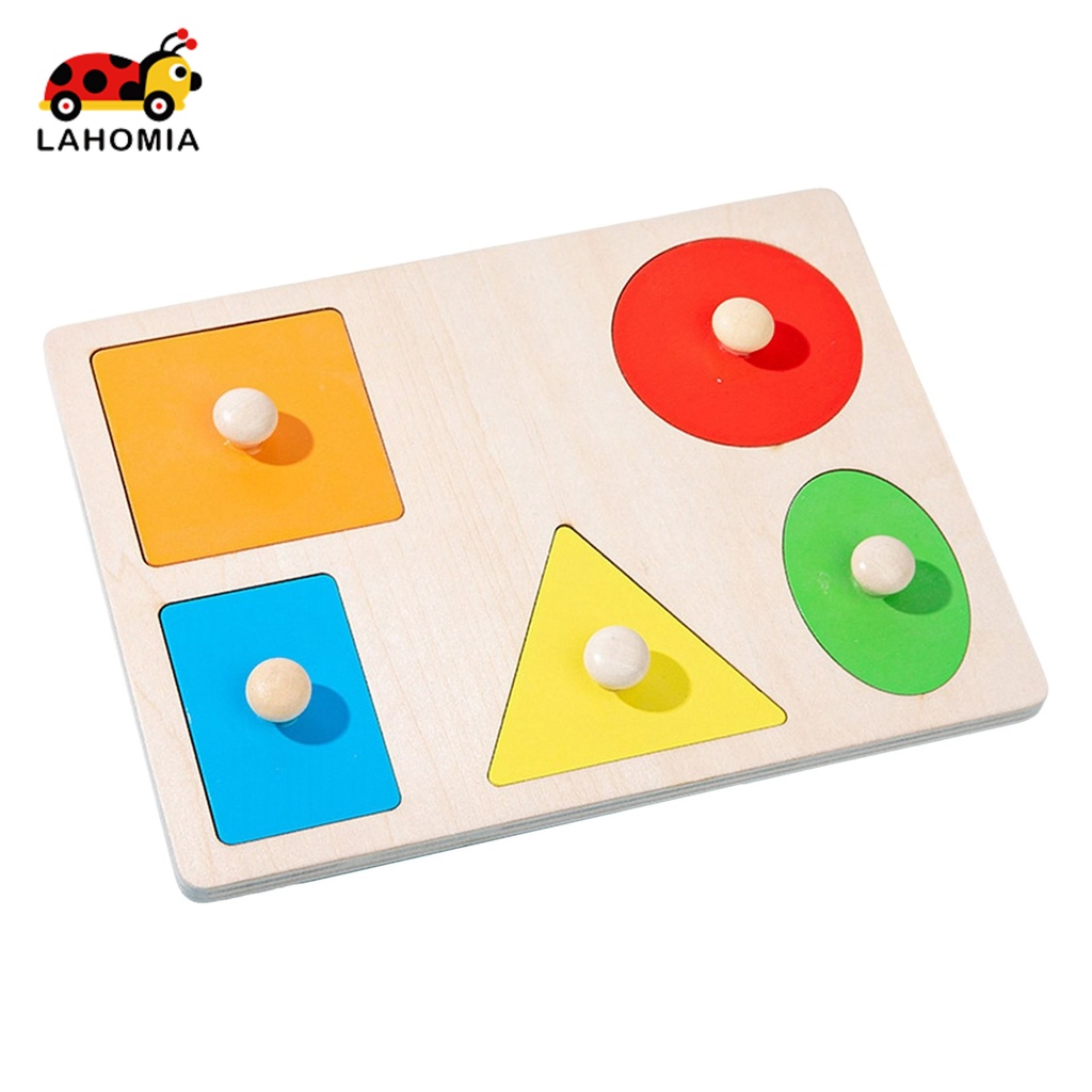 LAHOMIA Đồ chơi bảng hình học nhiều màu sắc cho trẻ mẫu giáo