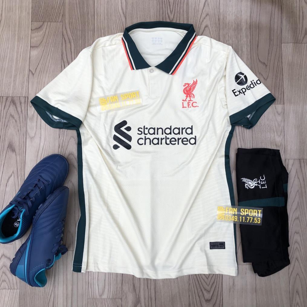 Áo Liverpool 2022 | Bộ Quần Áo Bóng Đá CLB Liverpool 2022 Sân Khách Hàng Cao Cấp Màu Vàng ®️