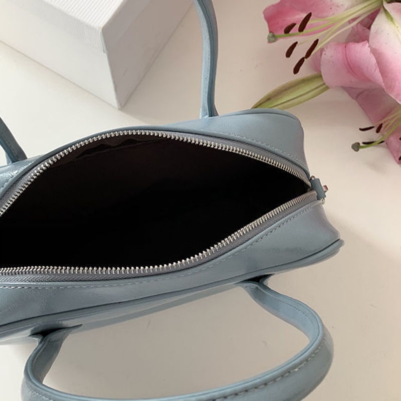 Túi Đeo Chéo Bằng Da Bóng Phong Cách Hàn Quốc Thời Trang Cho Nữ