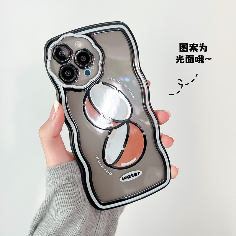 Ốp Điện Thoại Họa Tiết Hoa &amp; Trái Dừa Cho iphone7 / 7plus / 8 / 8plus / x / xs / 11 / 12 / 13 / 14 / pro / max / plus / promax