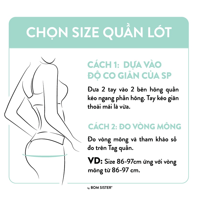 Quần lót lưới đính nơ màu trơn BOM SISTER Q6717