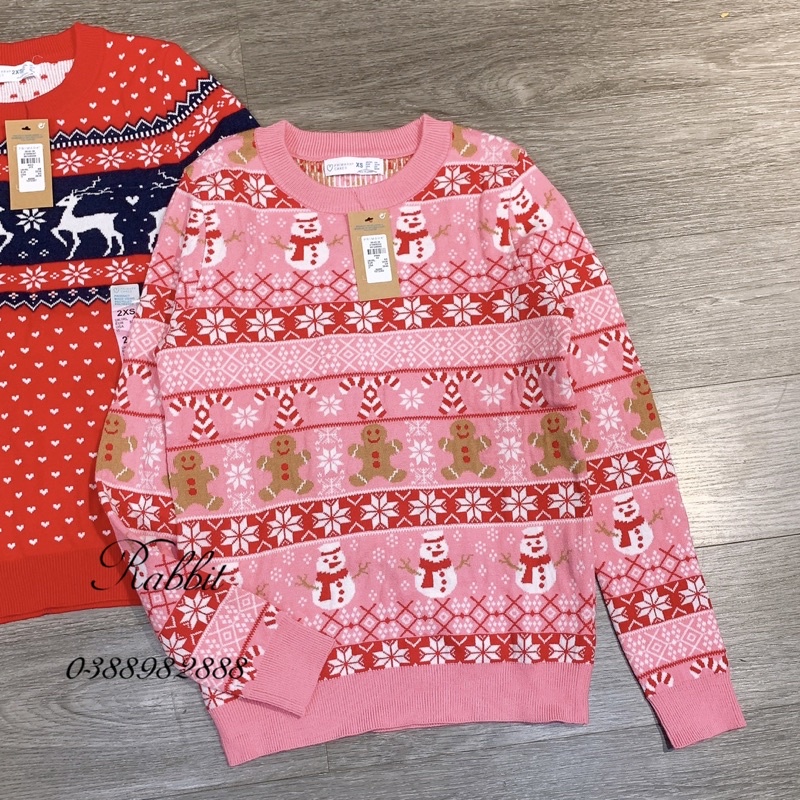 Áo len Noel đỏ hồng- HÀNG SALE KO ĐỔI TRẢ