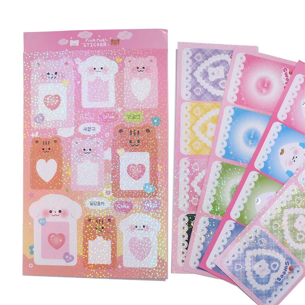 Miếng Dán Trang Trí Khung Ảnh Họa Tiết Trái Tim Kiểu Hàn Quốc Dễ Thương Xinh Xắn