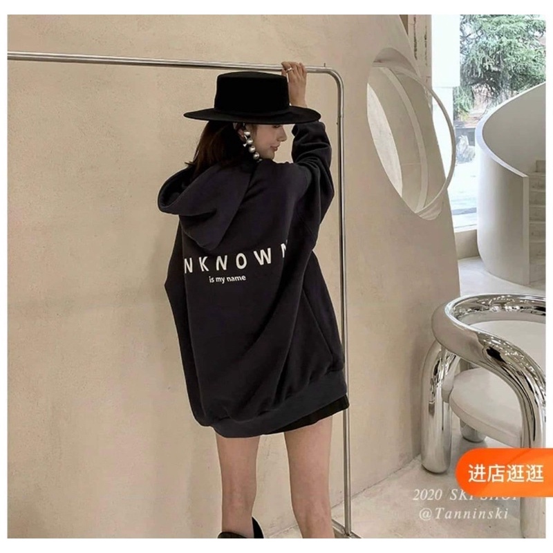 Áo hodie Unknow in nổi mũ 2 lớp KA977
