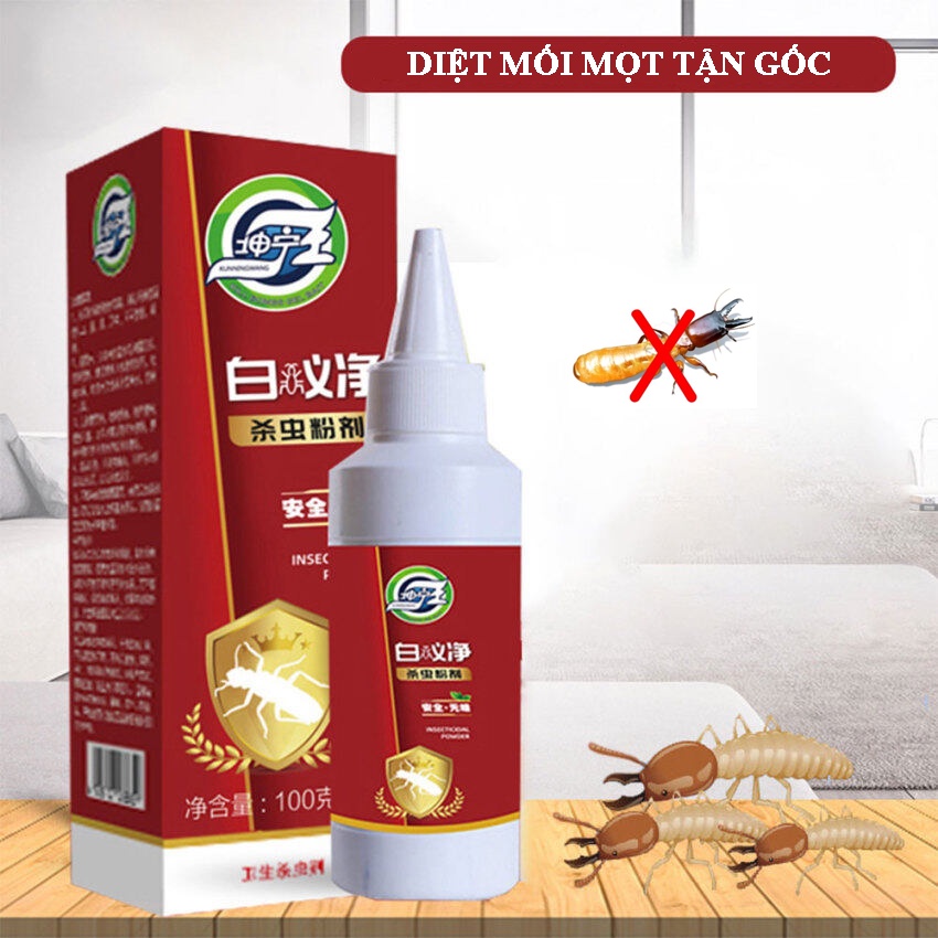 Thuốc Diệt Mối Mọt Tận Gốc Trong Nhà, Mối Mọt Gỗ, Từ Nay Không Sợ Mối Mọt Phá Hoại Nữa (100G)