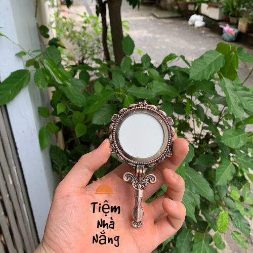 Phôi Gương Thêu Cầm Tay Vintage