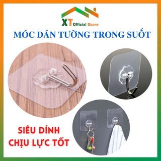Móc Dán Tường Siêu Dính Trong Suốt Chịu Lực Tốt Treo Tường Chắc Chắn 6x6 cm (1 chiếc)
