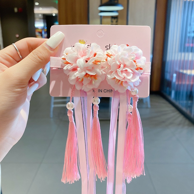 Kẹp Tóc Tua Rua Thời Trang Hàn Quốc Cho Trẻ Em