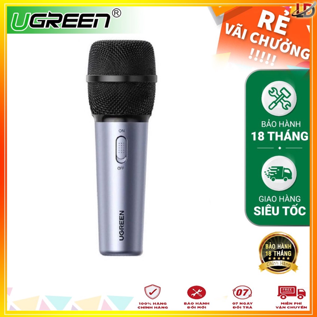 Ugreen 10931 - Mic dùng livestream, karaoke chuyên nghiệp có dây cắm điện thoại, máy tính cao cấp - Phukienleduy
