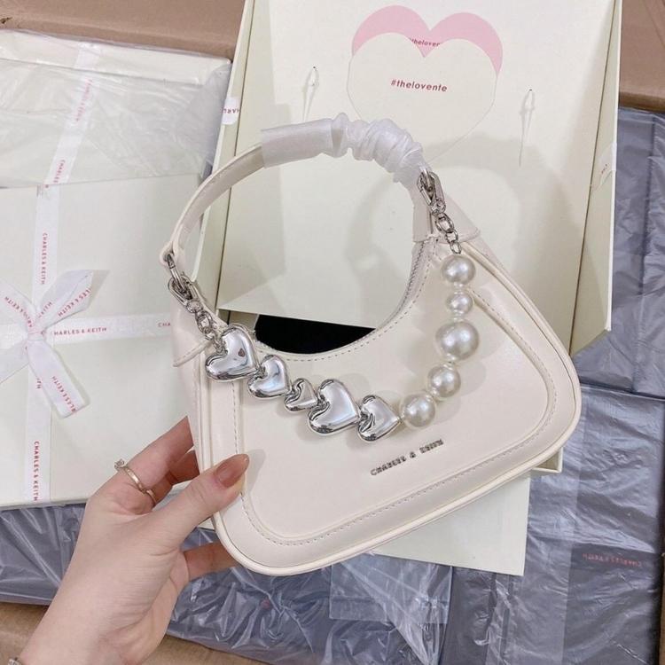 Túi Xách Nữ CNK Màu Hồng, Túi Bầu Dây Ngọc - T107/ T108 Túi Xách Kẹp Nách