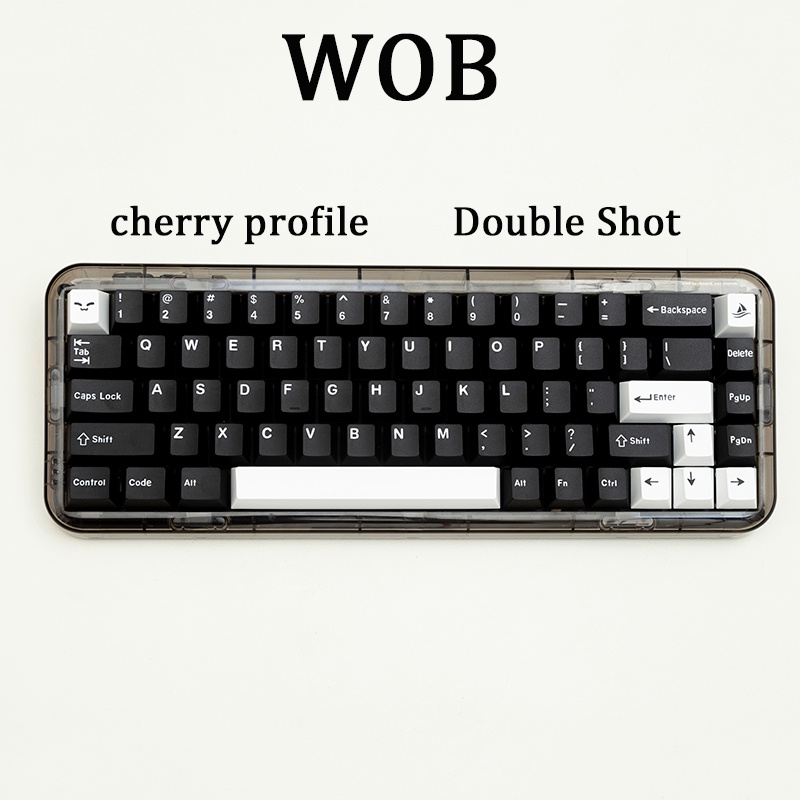 :173keys: Wob keycaps double shot cherry profile pbt chất liệu bàn phím cơ bộ bàn phím cơ