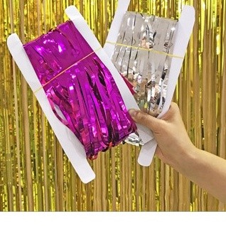 Rèm kim tuyến trang trí sinh nhật nhiều màu 1mx2m