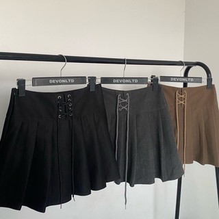 Chân Váy Dạ Nhung Dây Thắt Devonltd