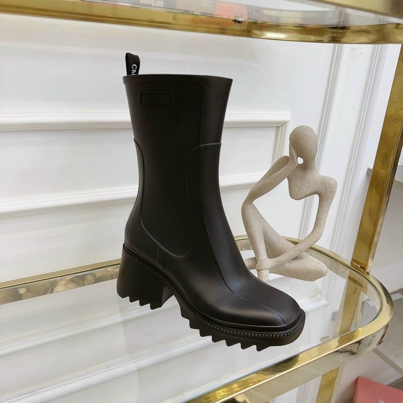 [ Hàng sẵn] Boot chloe Đế vuông nữ đến giữa bụng chân full box