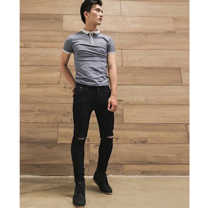 Quần Jean Nam Bạc 2STOREGLE Dáng Ôm Chất Mịn Ít Phai Màu Phong Cách Công Sở