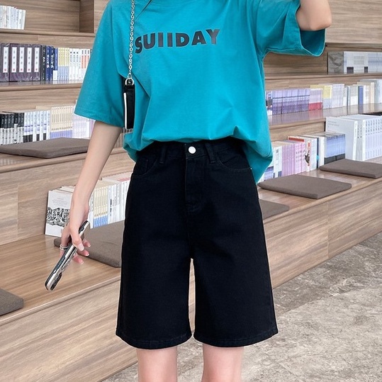 Quần short nữ kaki , quần đùi thô nữ ống rộng lưng cao phong cách ulzzang