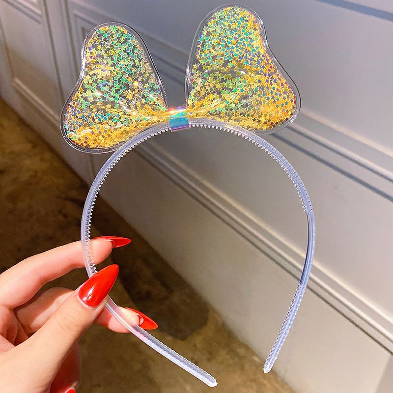 Mới | Bờm cài tóc Kim tuyến vương miện và nơ mickey siêu xinh lấp lánh