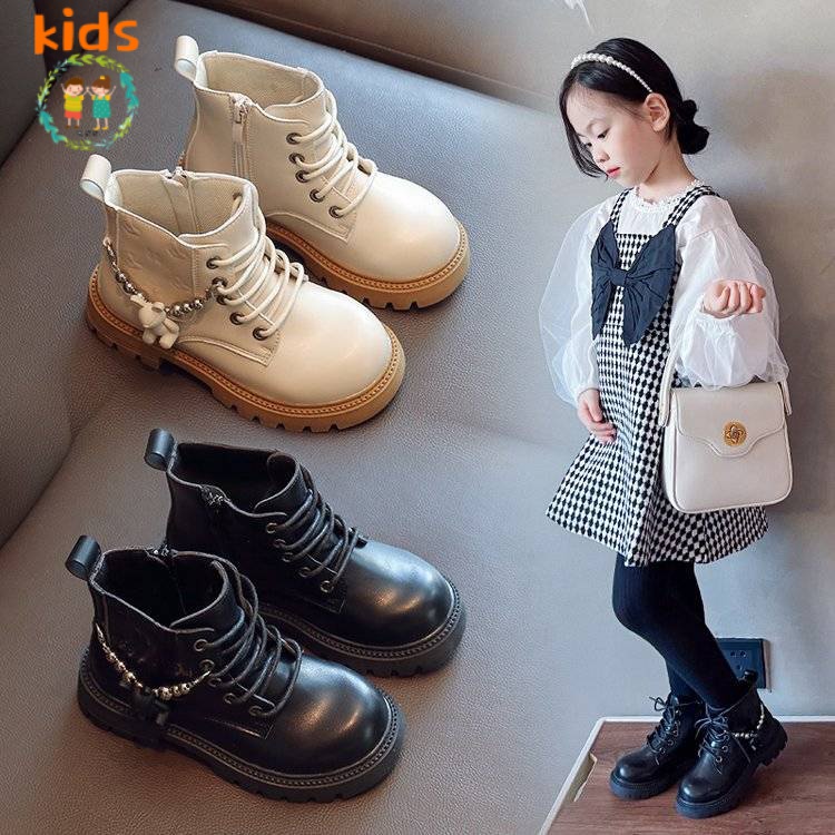 Giày Bốt Martin Cổ Thấp Phong Cách Công Chúa Thời Trang Xuân Thu Kiểu Mới Cho Bé Gái 26-36 / 3-5 - 8-10 - 12-13 Tuổi