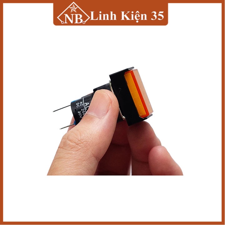 Nút nhấn đề chữ nhật 24VAC/220VAC LA16J-11D nhấn giữ có đèn chất lượng cao