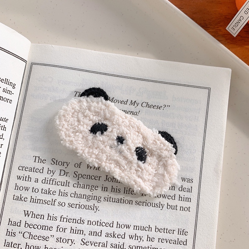 Kẹp Tóc Hình Thỏ / Gấu Trúc Bằng Lông Nhung Dễ Thương Xinh Xắn