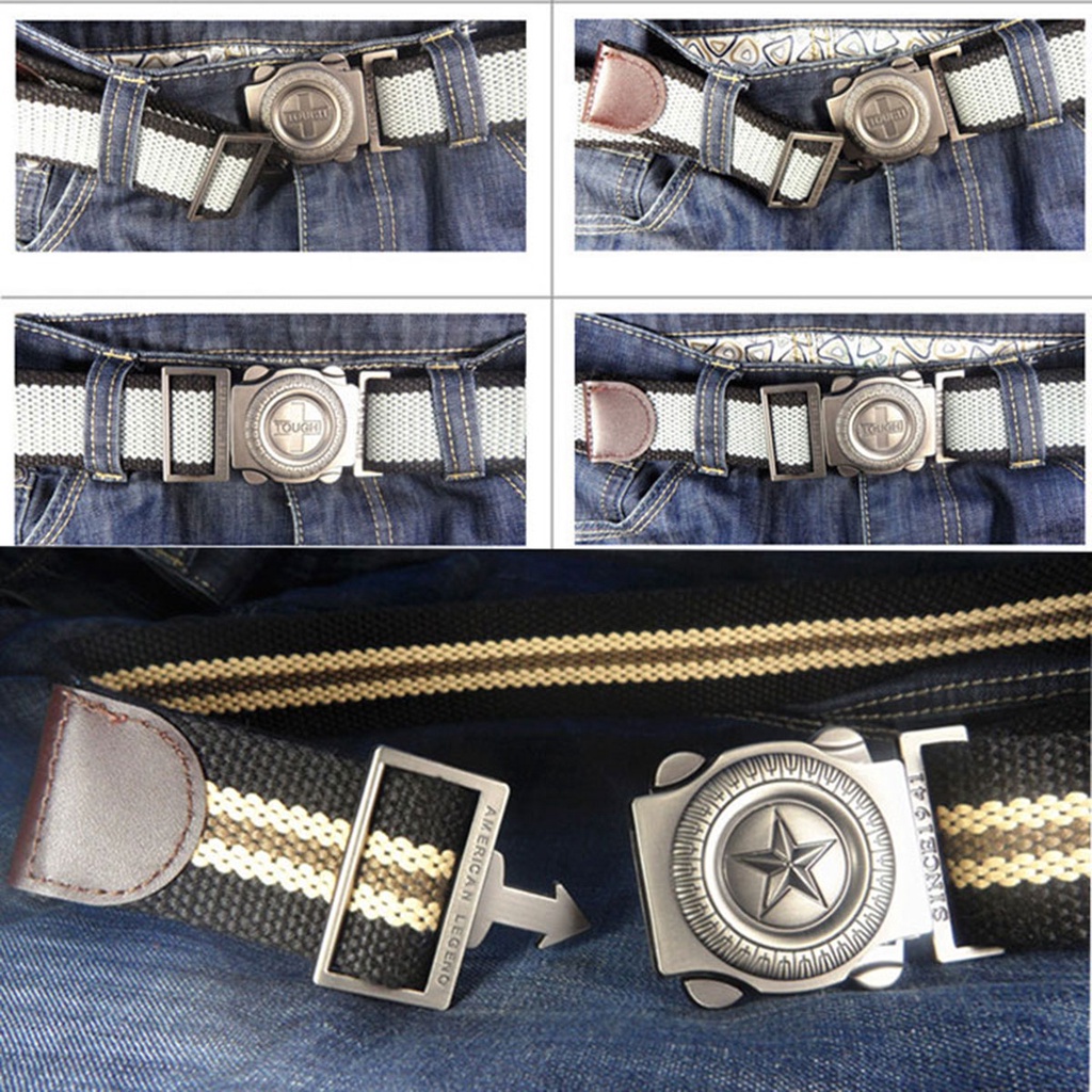 Thắt Lưng Nam Vải Bố,Dây Nịt Nam Vải Dù Khóa Chống Ghỉ Siêu Bền Thời Trang Phượt