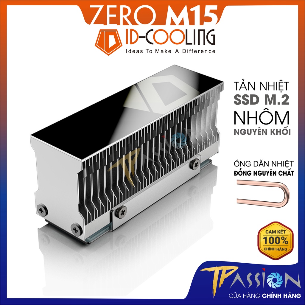 Tản nhiệt SSD M2 ID-Cooling ZERO M15 Chính hãng - Ốp tản nhiêt tháp ổ cứng Nvme M.2 2280