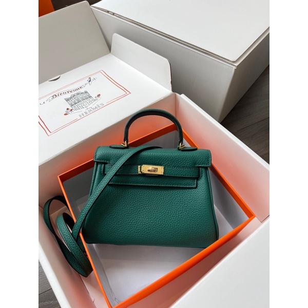 Túi HM KELLY Nguyên bản Tag vàng Sz 20cm Fullbox bill Hải quan