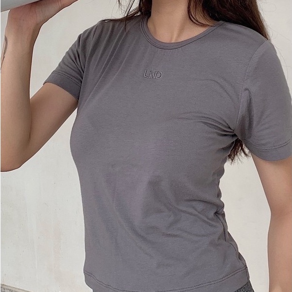 Áo thun nữ Hebe Top tay ngắn cổ tròn vải cotton cao cấp LND