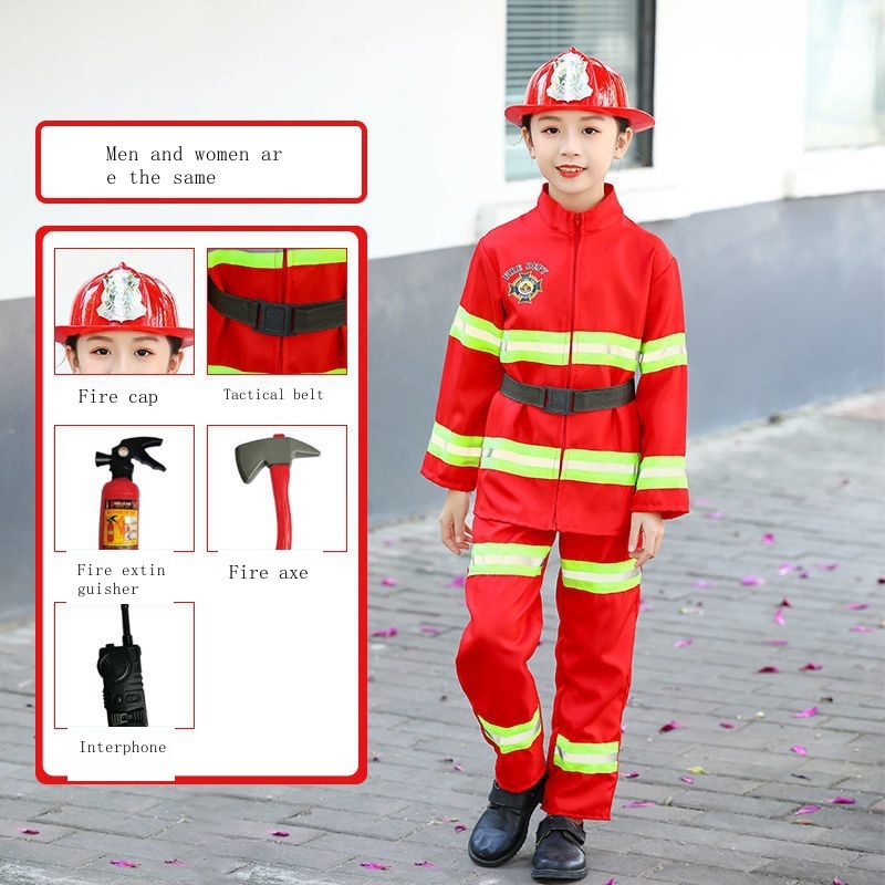 Bộ Đồ Hóa Trang Lính Cứu Hỏa Chuyên Nghiệp Cho Bé