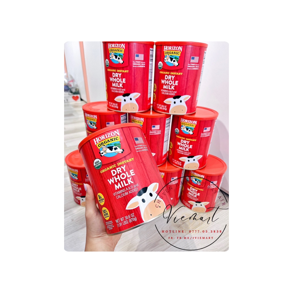 SỮA HORIZON ORIGANIC DẠNG BỘT 870G