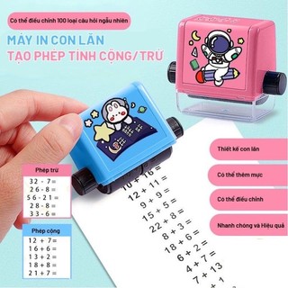 Con lăn in phép tính cộng trừ dành cho bé học toán