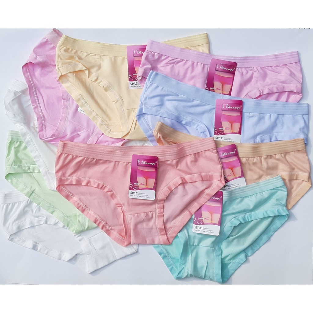 Combo 10 Quần lót nữ 43 đến 56kg Cotton Thái Lan Vòng Eo 65 đến 90cm ( Giá rẻ)